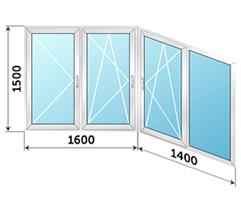 Окно на балкон Provedal 3000x1500