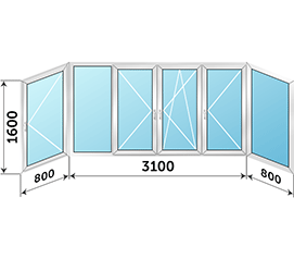 Окно на лоджию Provedal 4700x1600